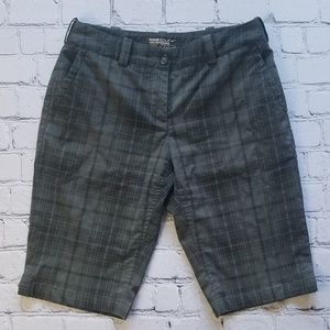 Nike Golf Shorts Dri-fit Grey Plaid Sz 6